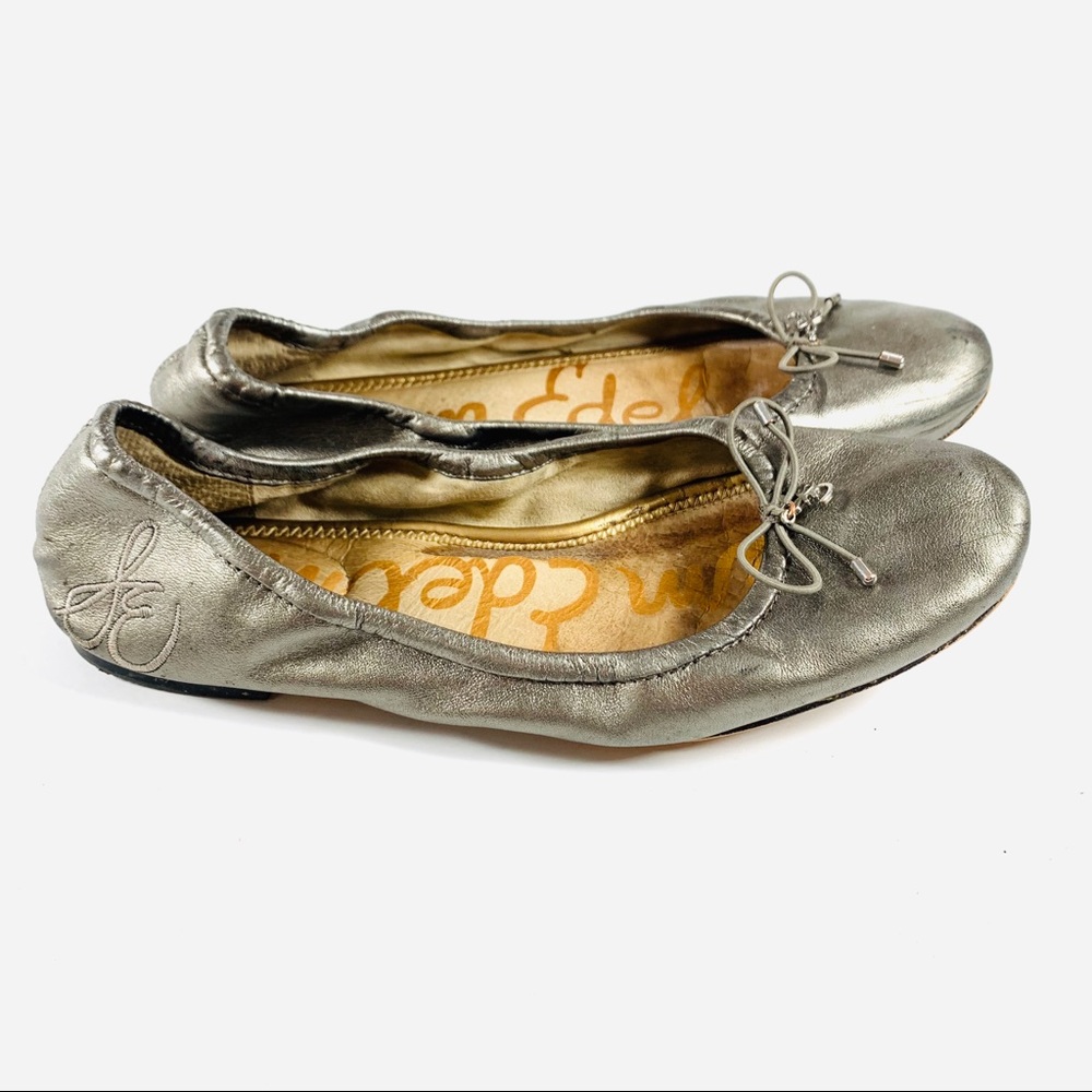 Sam Edelman Flats Silver Leather Size 8.5